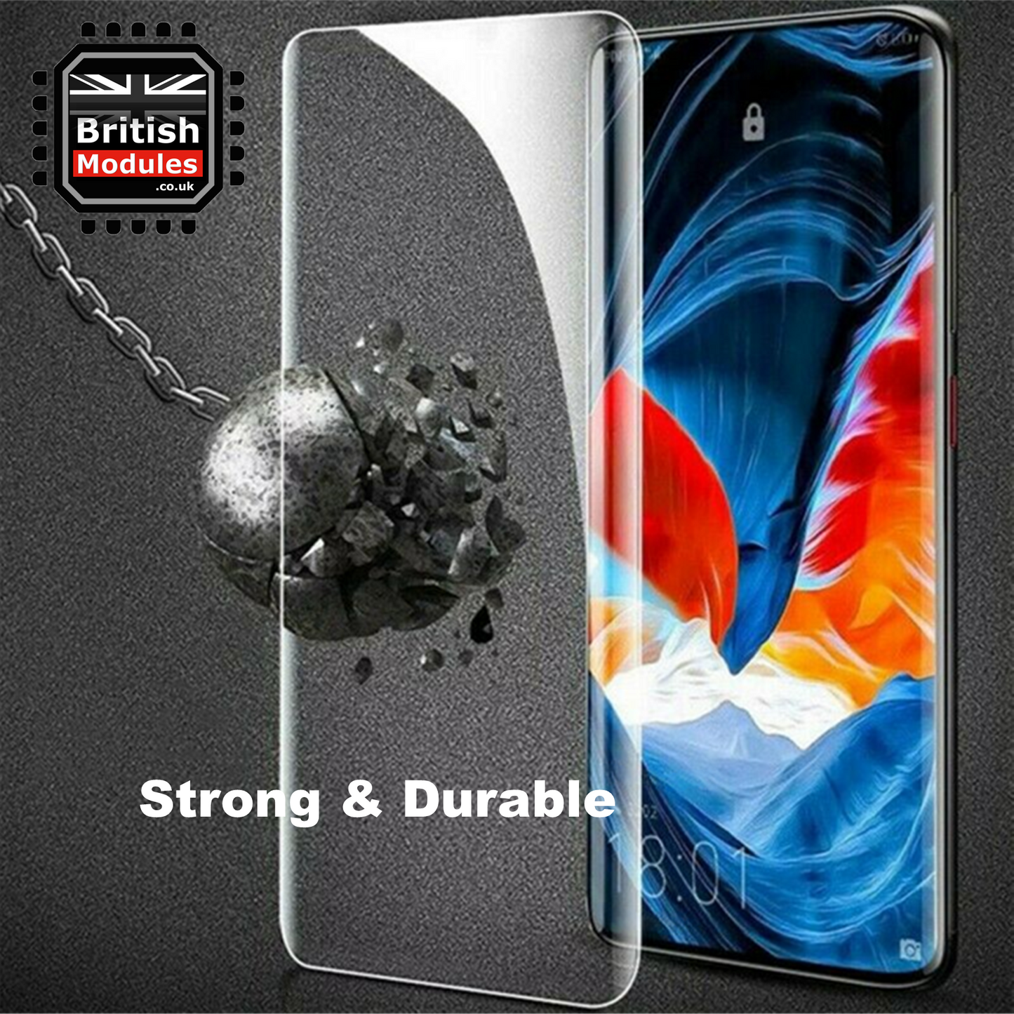 OnePlus Full Glue Gorilla Nano Liquid UV Gel 9H Curved Tempered Glass Screen Protector