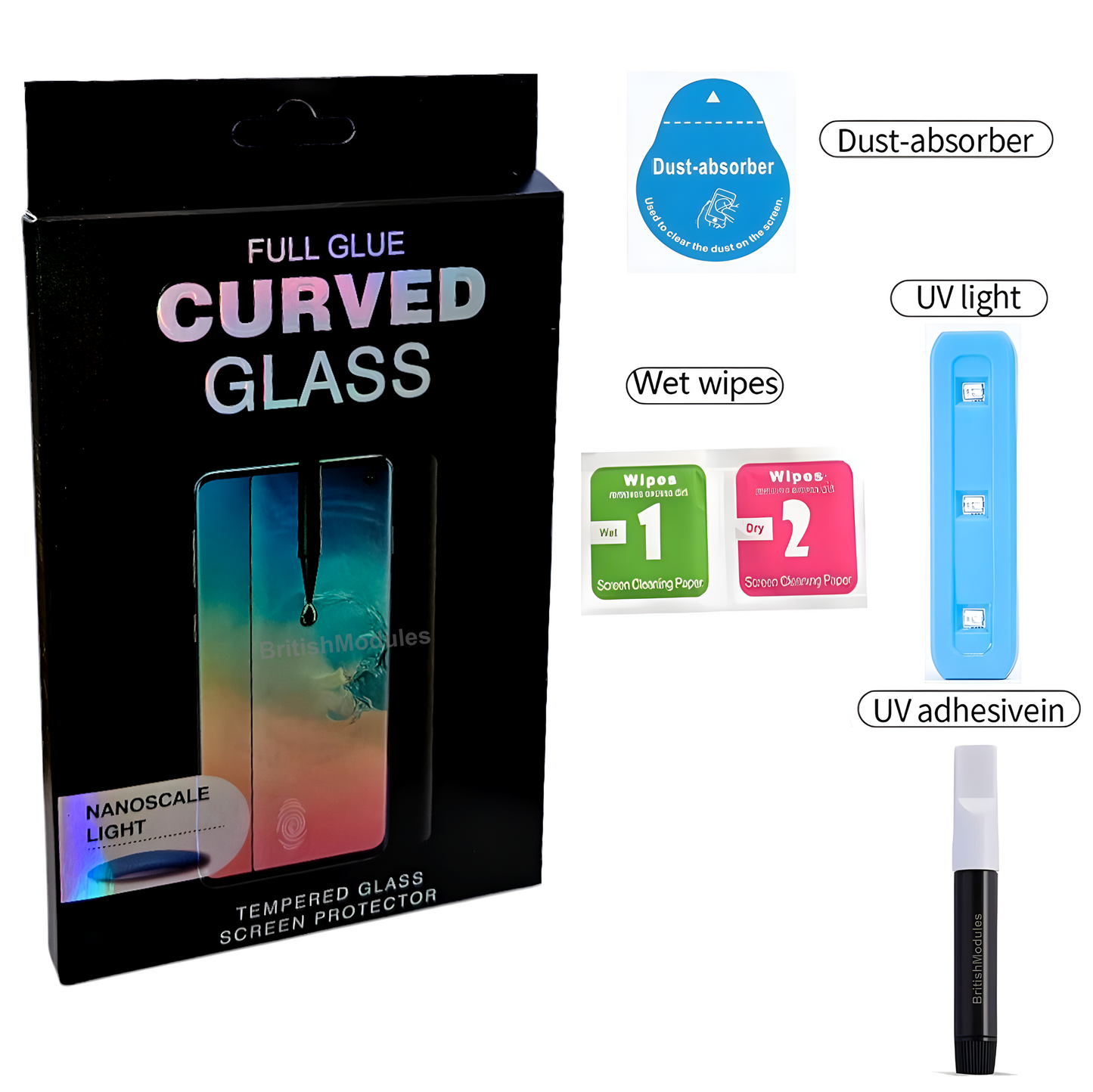 OnePlus Full Glue Gorilla Nano Liquid UV Gel 9H Curved Tempered Glass Screen Protector