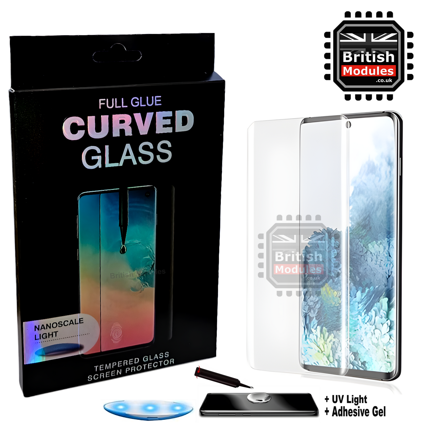 OnePlus Full Glue Gorilla Nano Liquid UV Gel 9H Curved Tempered Glass Screen Protector