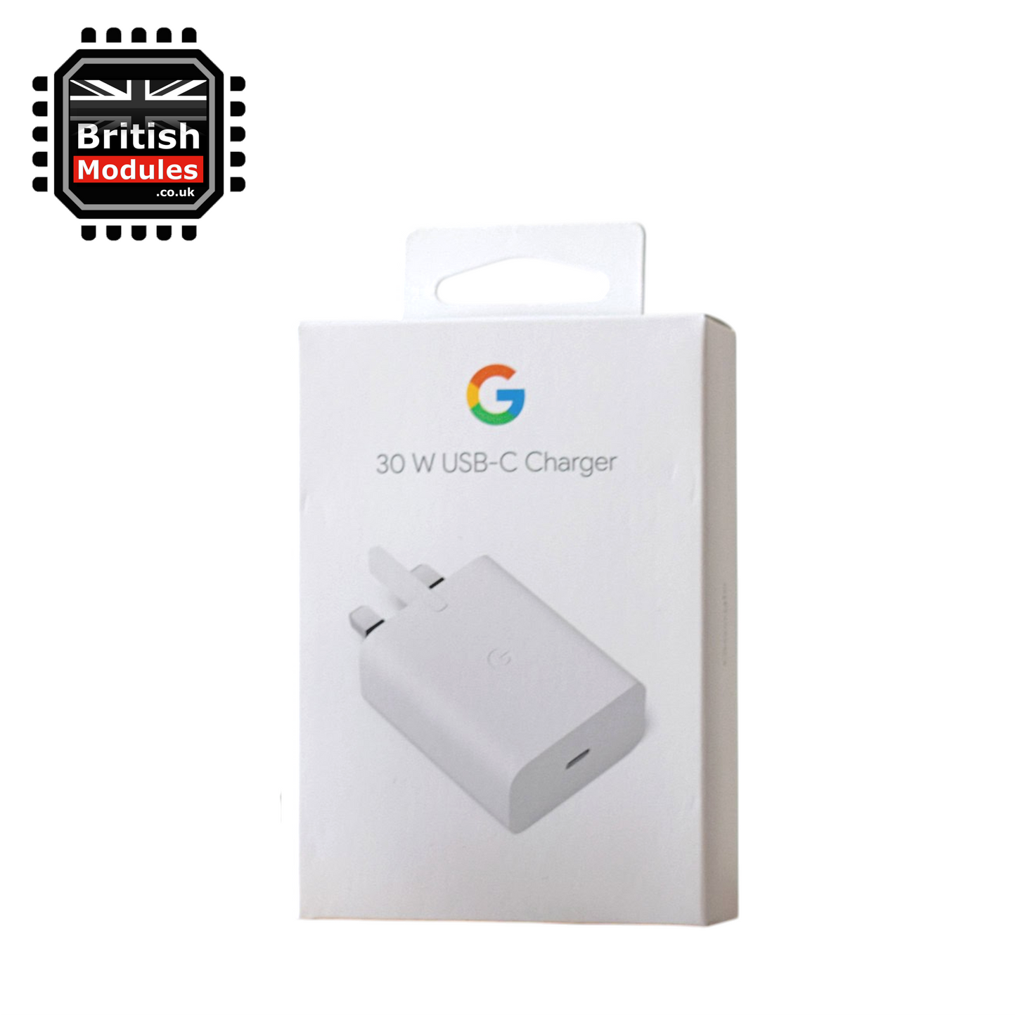 Google 30W USB-C Power Adapter 3Pin UK Charger GA03499-GB-White Color