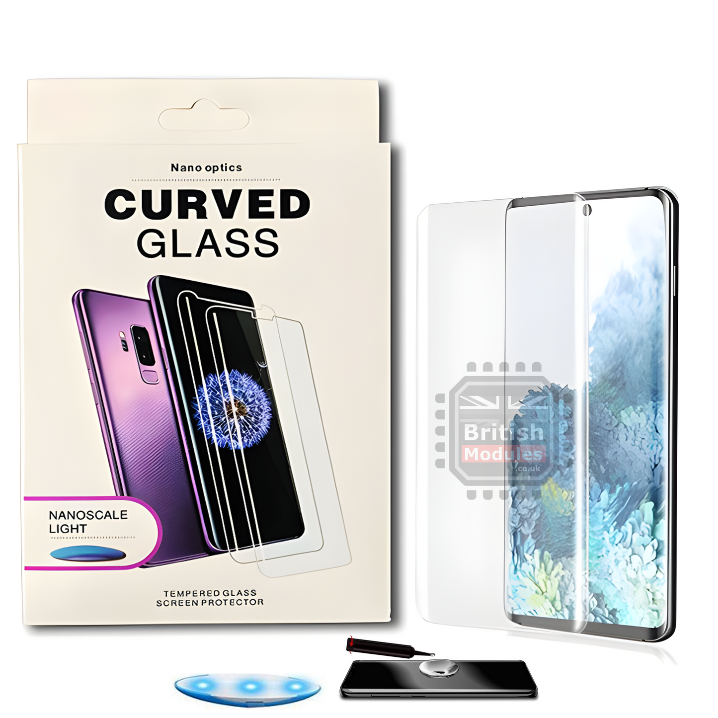 OnePlus Nano Optics Liquid UV Glue Gel 9H Curved Tempered Glass Screen Protector