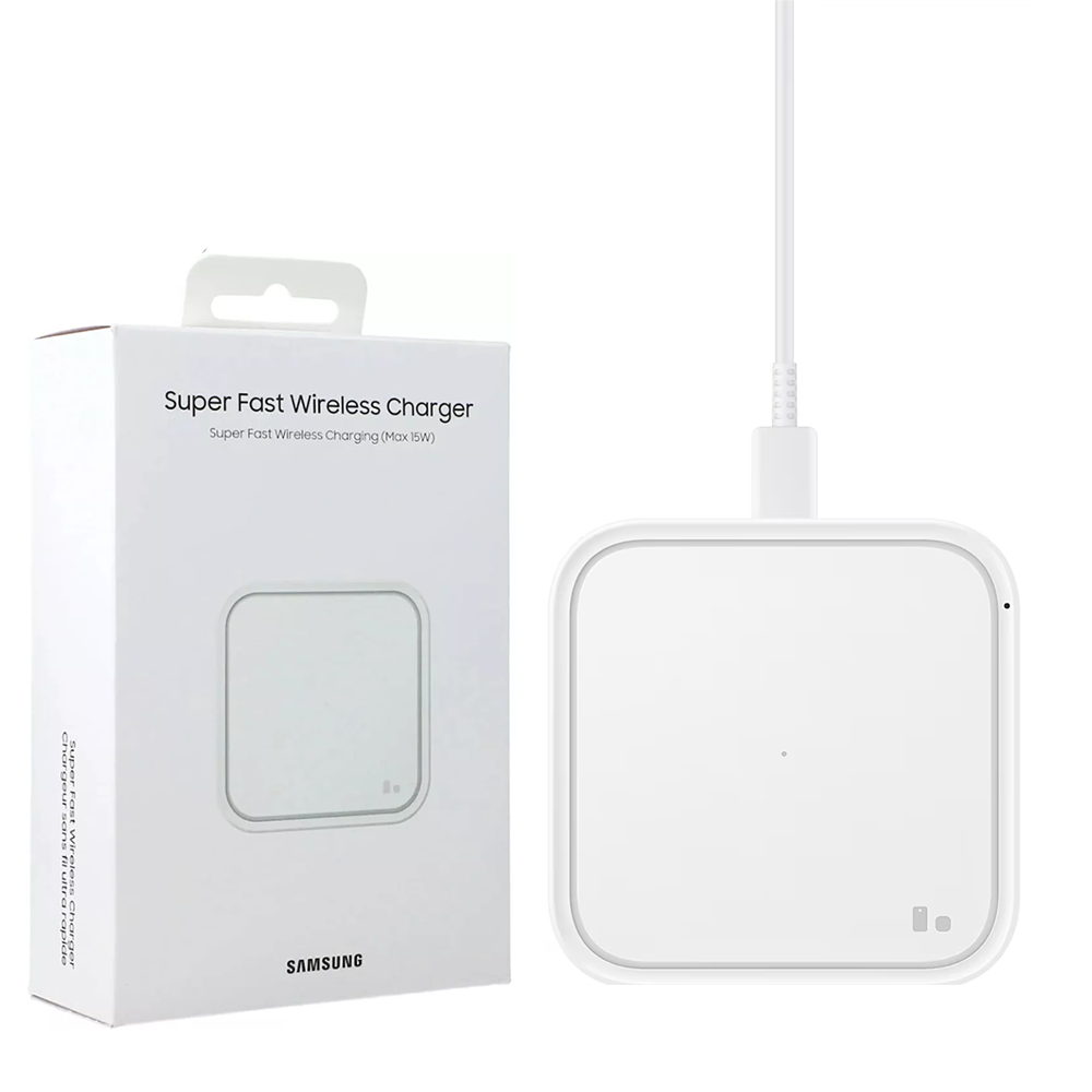 15W Super Fast Wireless Charger Pad White for Samsung Galaxy