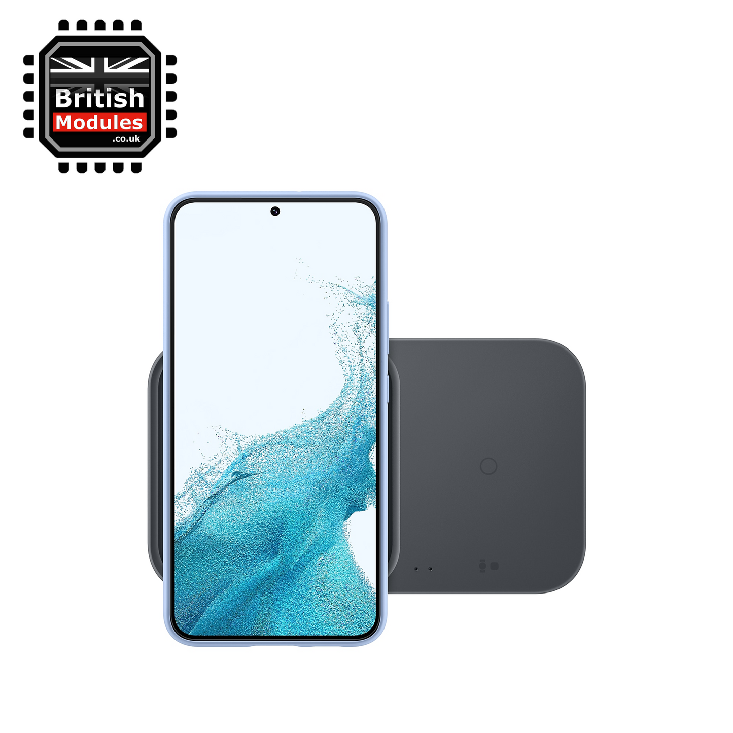 15W Duo Super Fast Wireless Charger Pad Dark Gray for Samsung Galaxy