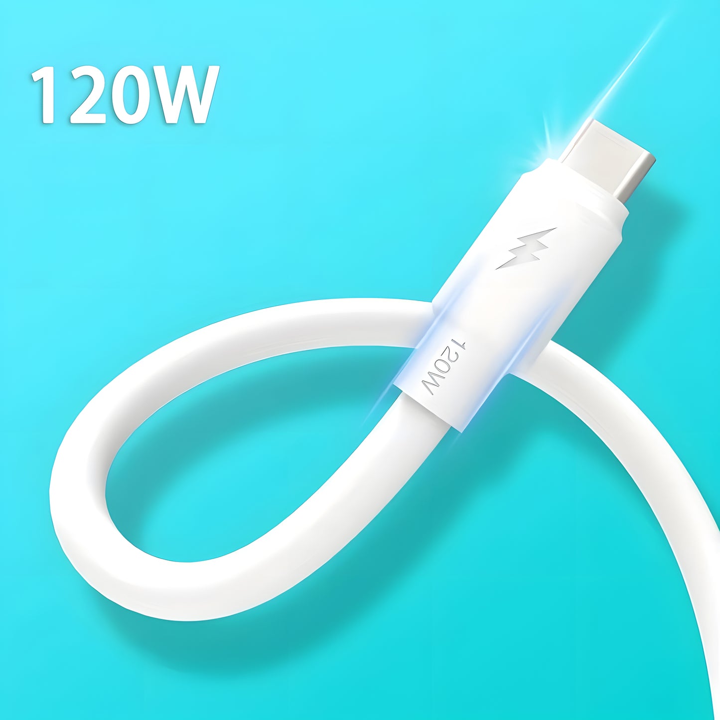 2M USB Type-C Cable 120W 6A SuperVOOC Fast Charging for OPPO OnePlus Xiaomi RealMe