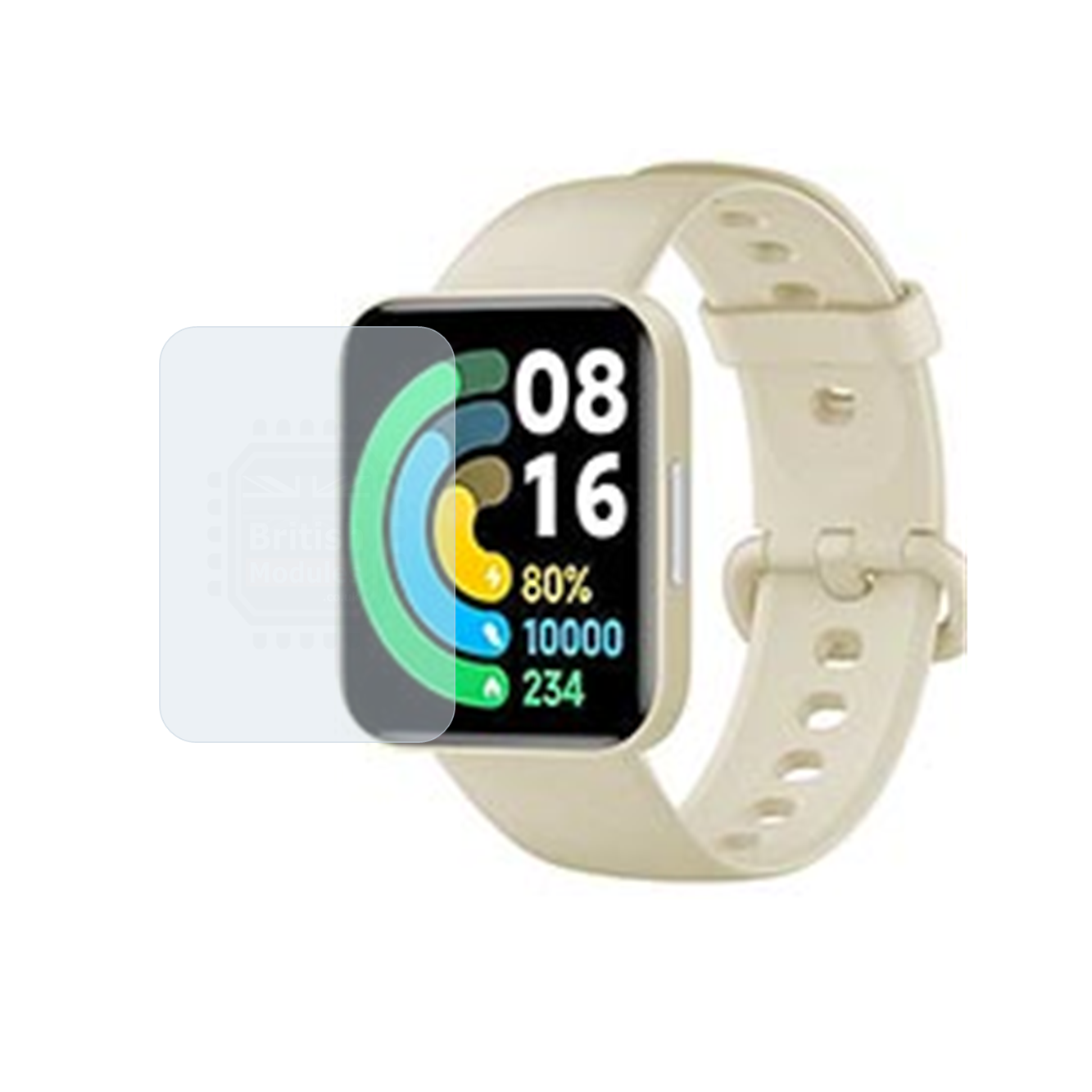 British Modules Xiaomi Watch Clear Coat Self-Healing HydroGel Screen Protector Cover (Pack of 6)