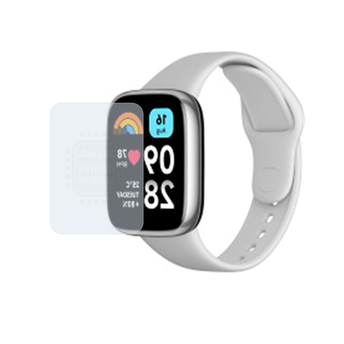British Modules Xiaomi Watch Clear Coat Self-Healing HydroGel Screen Protector Cover (Pack of 6)