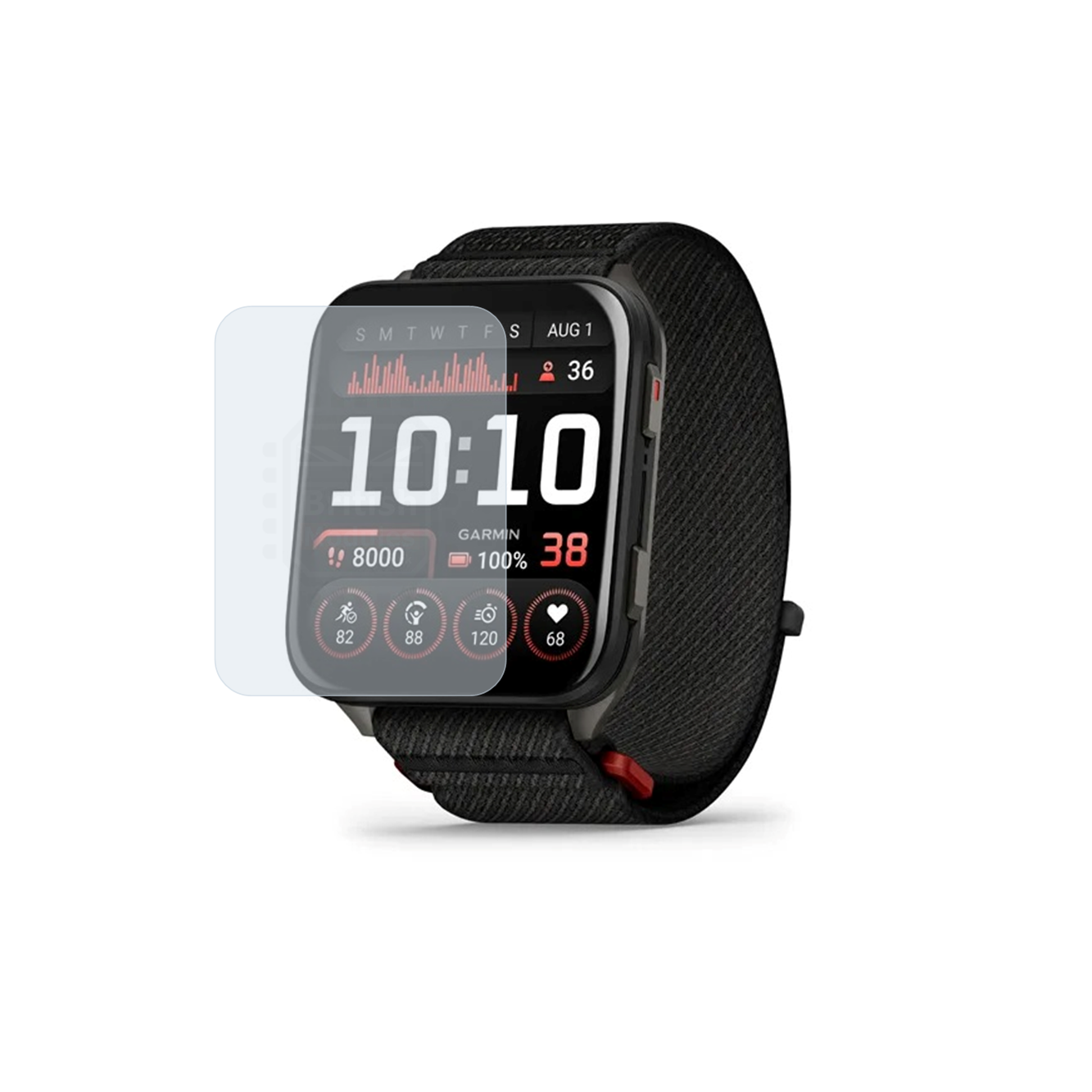 British Modules Garmin Smart Watch Clear Coat Self-Healing HydroGel Screen Protector Cover (Pack of 6)