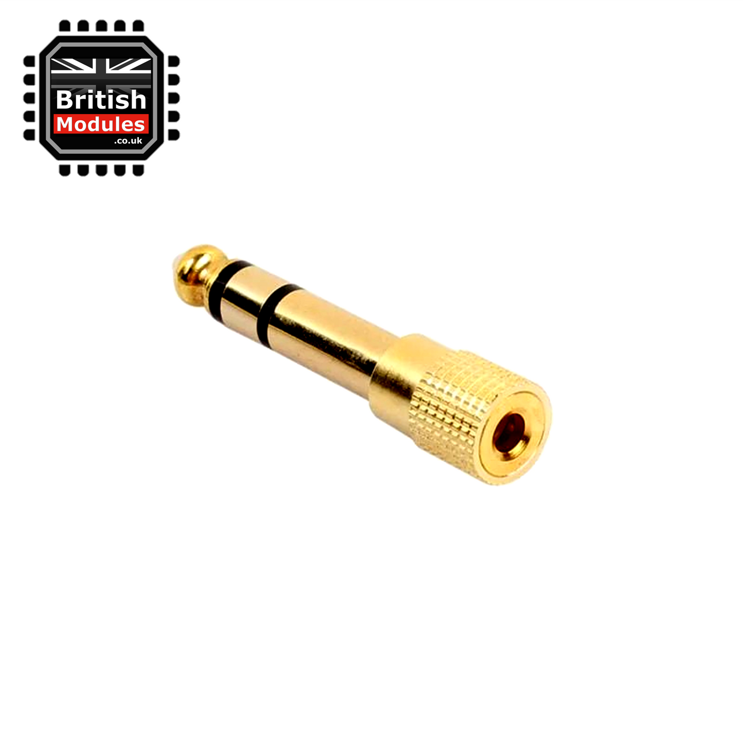 3.5mm Jack Female 1/8” to 6.3mm Jack Male Stereo 1/4” Audio Adapter Converter Gold Plated