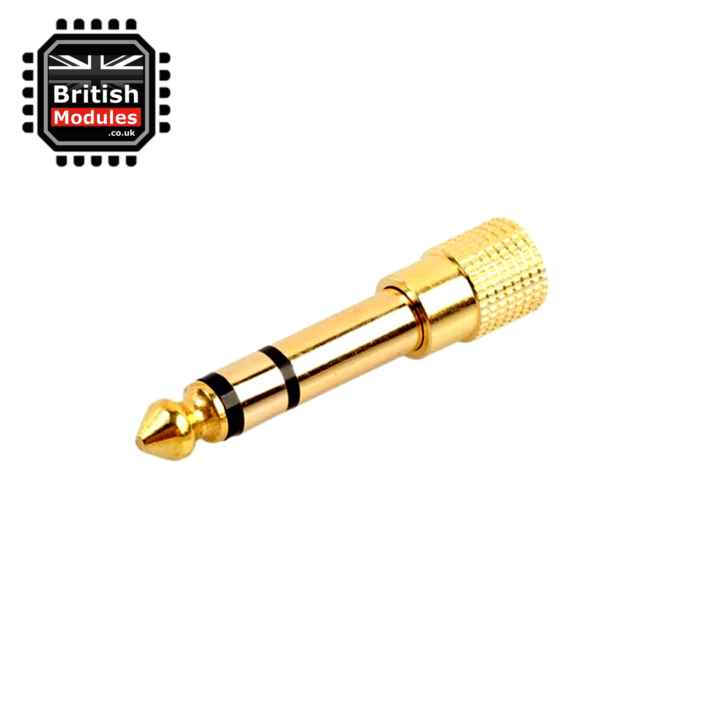 3.5mm Jack Female 1/8” to 6.3mm Jack Male Stereo 1/4” Audio Adapter Converter Gold Plated