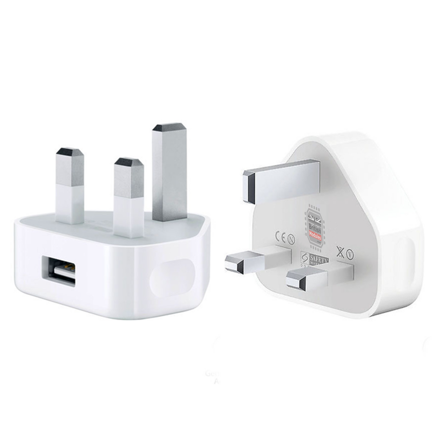USB Power Adapter Charger 3 Pin UK Main Plug For Apple iPhone 5 6 7 8 X XR XS MAX