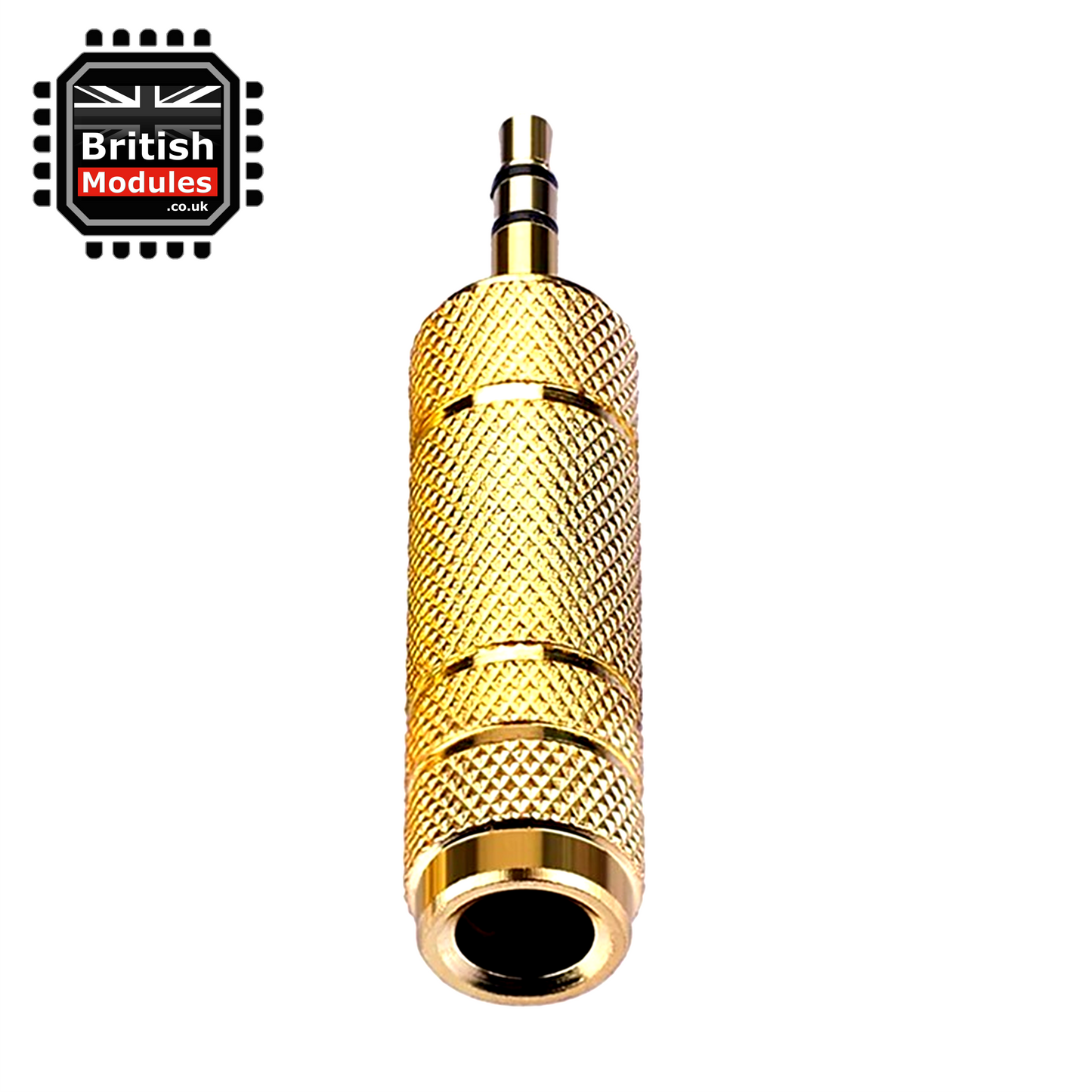 6.35mm Female to 3.5mm Male Stereo Audio Adapter Converter Gold Plated Headphone