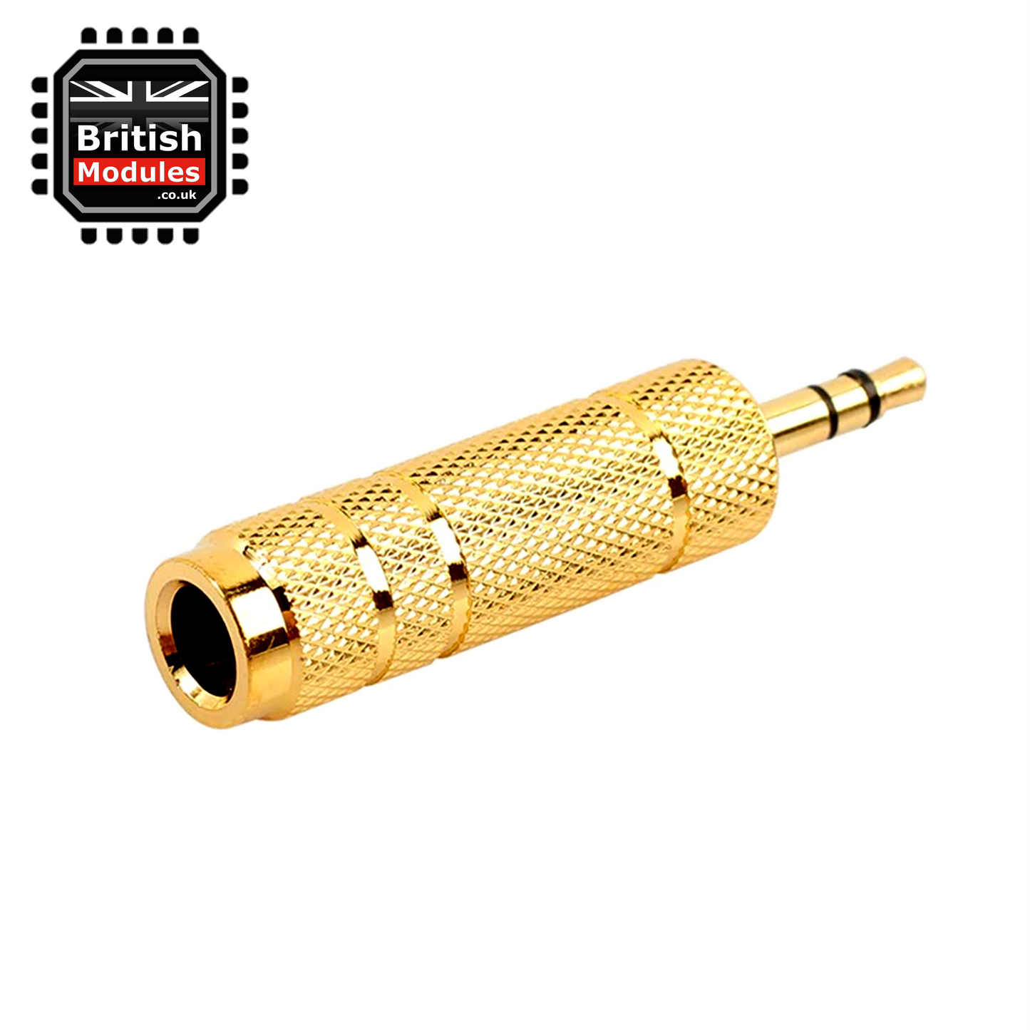 6.35mm Female to 3.5mm Male Stereo Audio Adapter Converter Gold Plated Headphone