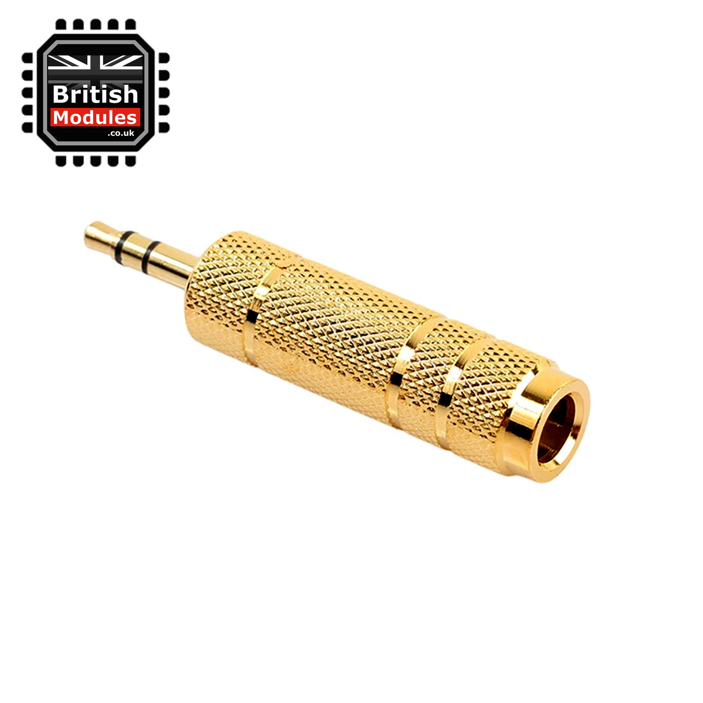 6.35mm Female to 3.5mm Male Stereo Audio Adapter Converter Gold Plated Headphone