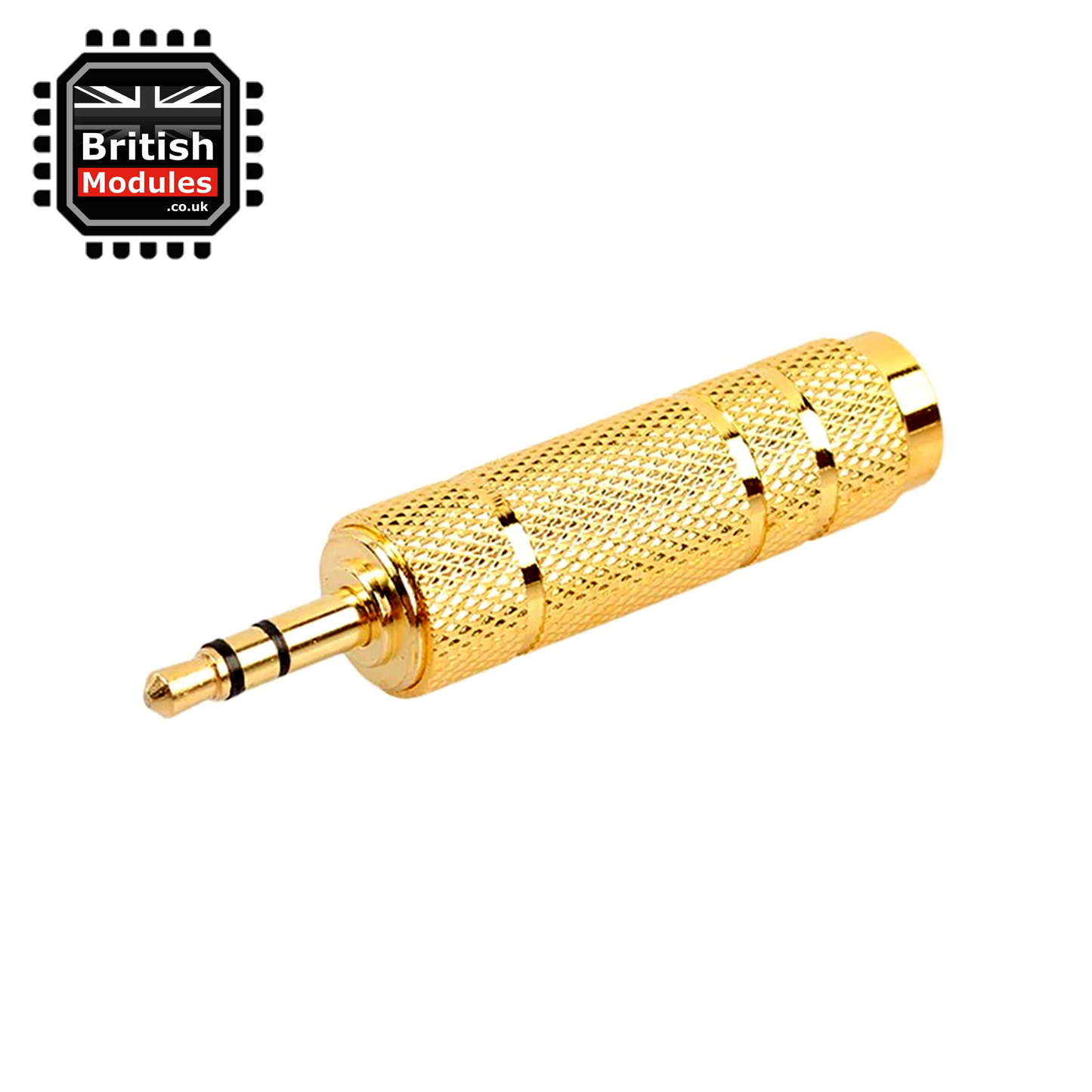 6.35mm Female to 3.5mm Male Stereo Audio Adapter Converter Gold Plated Headphone
