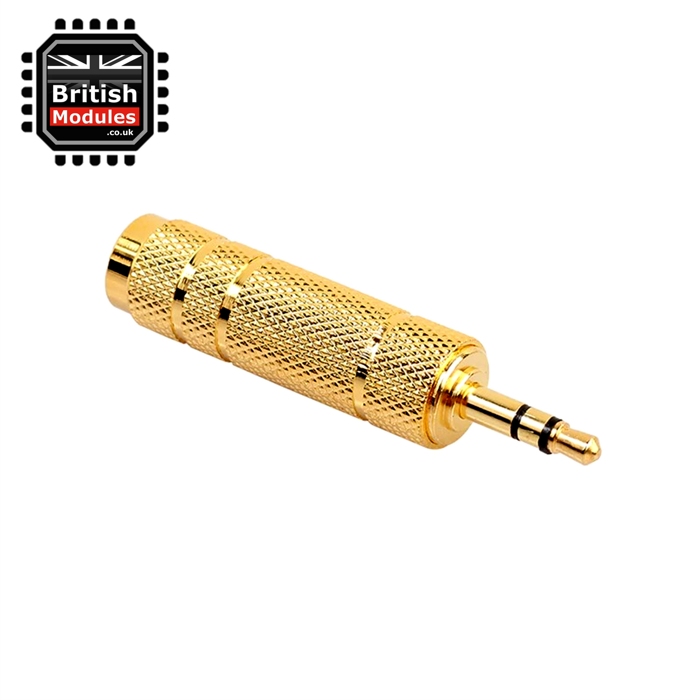 6.35mm Female to 3.5mm Male Stereo Audio Adapter Converter Gold Plated Headphone