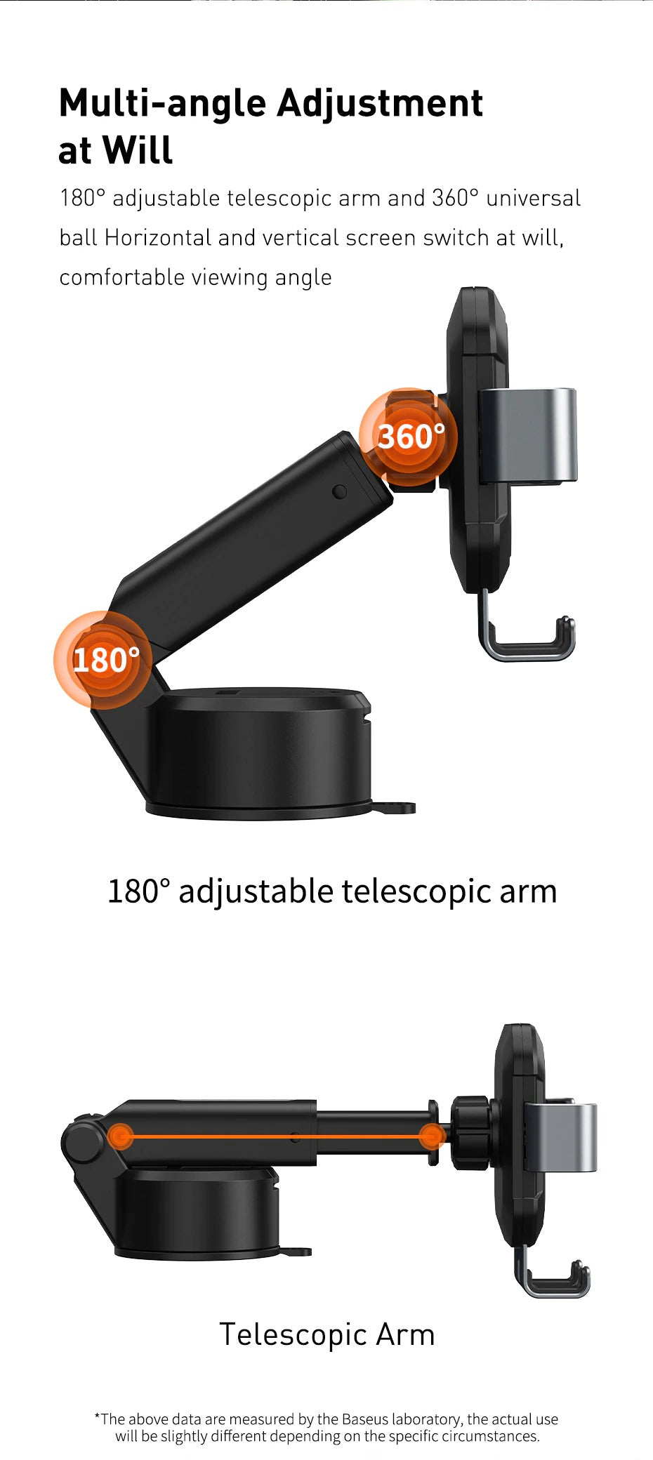 Car Mount Holder 360 Windshield Windscreen Dashboard Mount Phone Holder Gravity