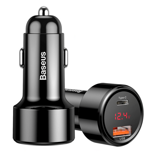 Baseus 45w 6A Quick Charge QC4.0 USB-C Super Fast Car Charger for Samsung Galaxy Note20 / iPhone 13 Pro Max