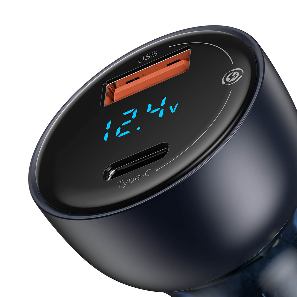 Baseus Super Fast Charging Car Charger 65W Dual Port with LED Display for Laptops, Notebooks and Mobile Phones