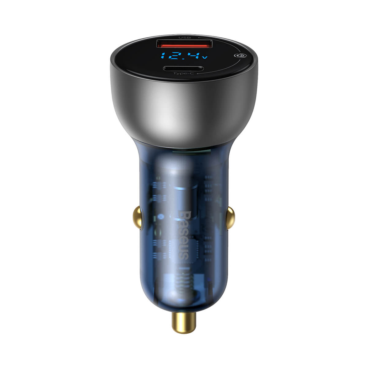 Baseus Super Fast Charging Car Charger 65W Dual Port with LED Display for Laptops, Notebooks and Mobile Phones