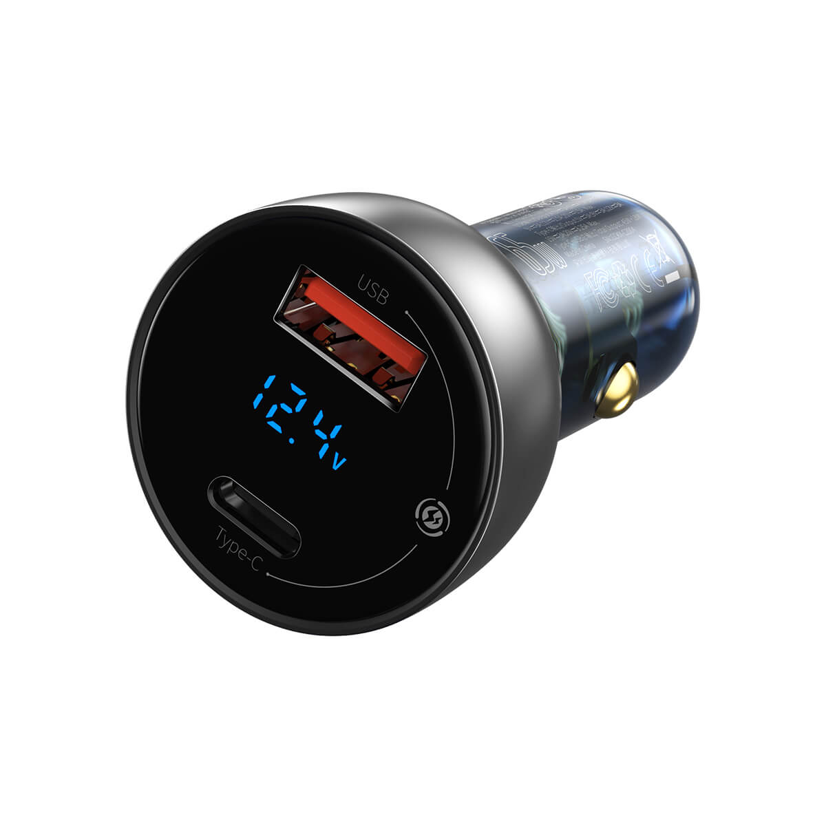 Baseus Super Fast Charging Car Charger 65W Dual Port with LED Display for Laptops, Notebooks and Mobile Phones