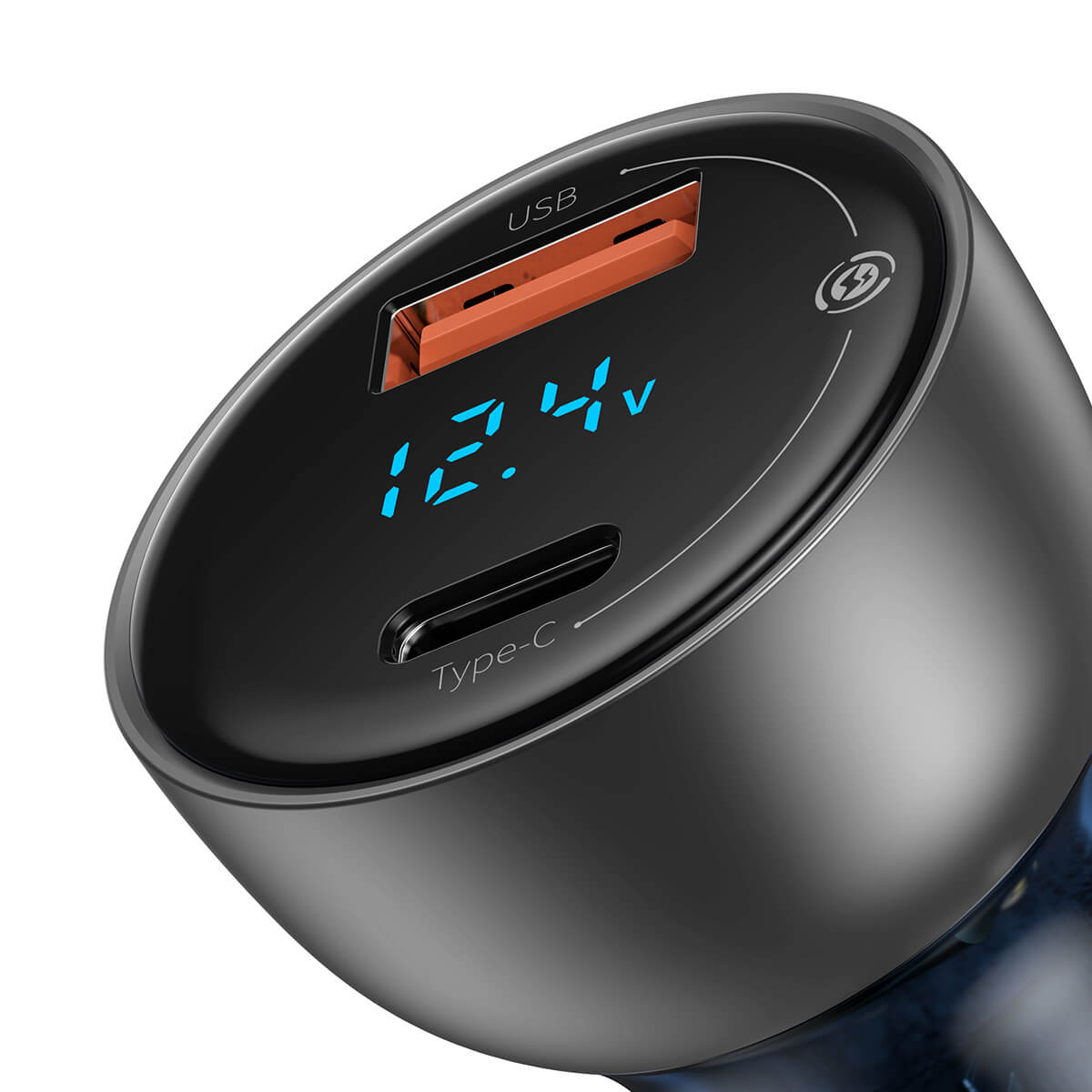 Baseus Super Fast Charging Car Charger 65W Dual Port with LED Display for Laptops, Notebooks and Mobile Phones