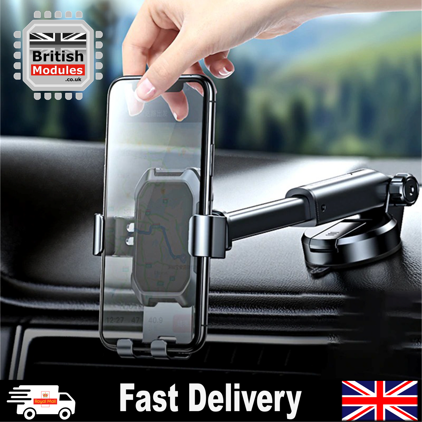 Car Mount Holder 360 Windshield Windscreen Dashboard Mount Phone Holder Gravity