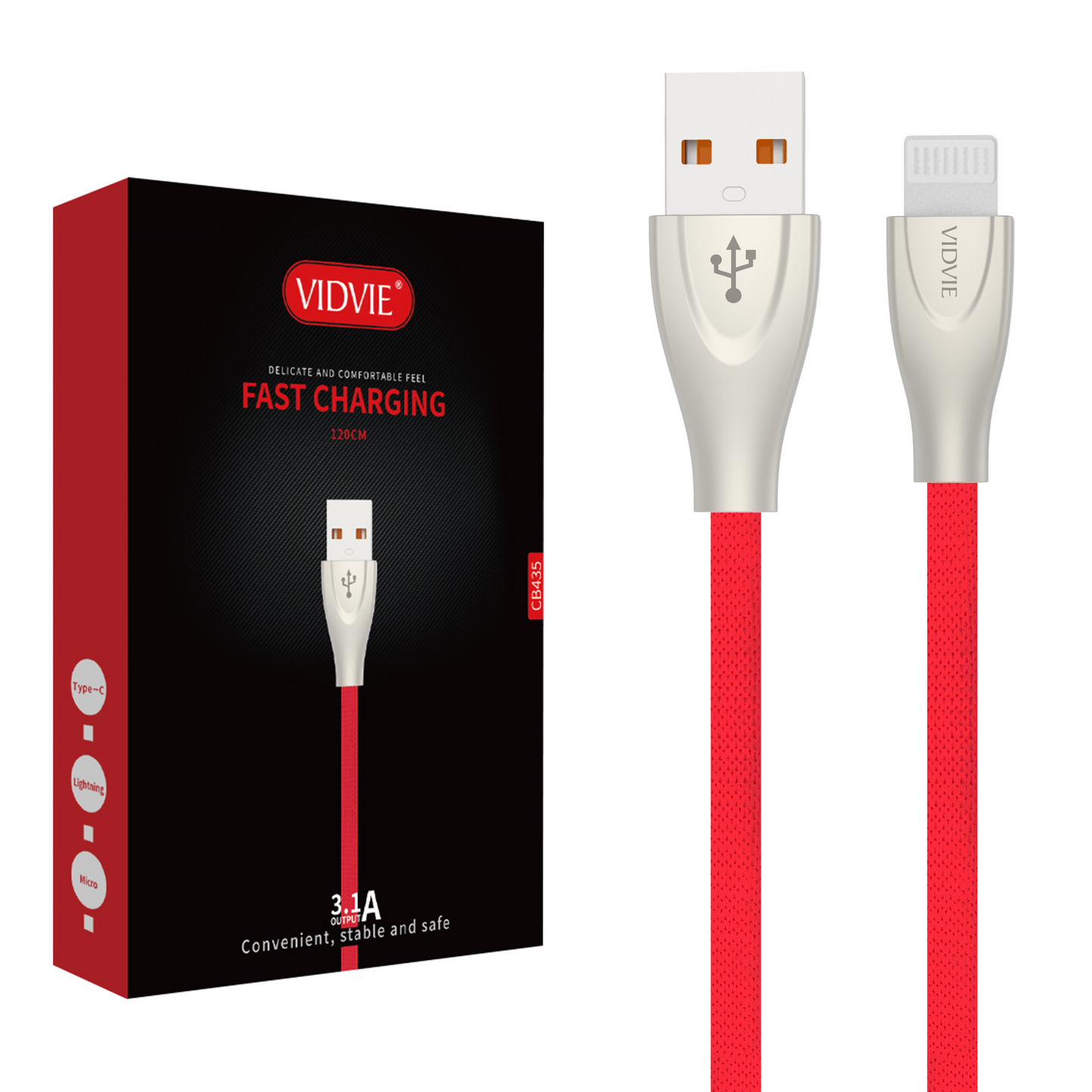 Heavy Duty Braided iPhone Lightning Cable USB Charger Charging Lead Data Sync by VidVie