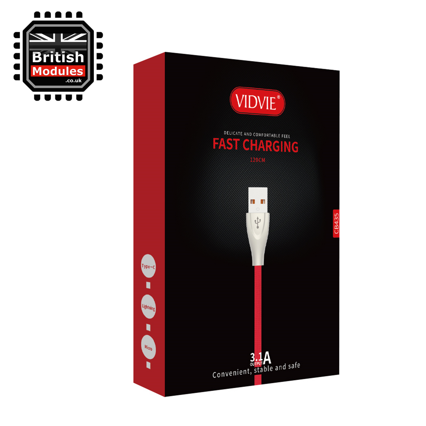 Heavy Duty Braided iPhone Lightning Cable USB Charger Charging Lead Data Sync by VidVie