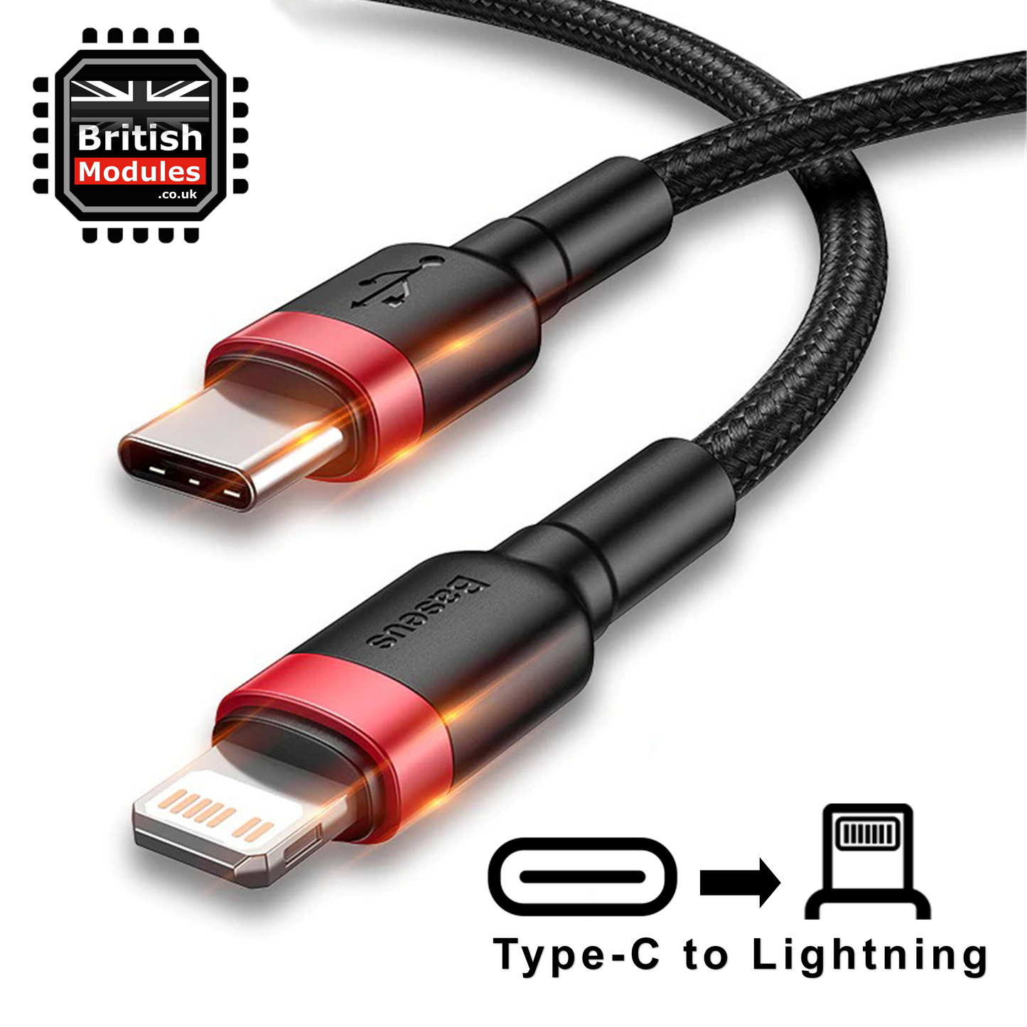 Heavy Duty Braided iPhone Fast Charging Data USB C to Lightning Cable PD 20W