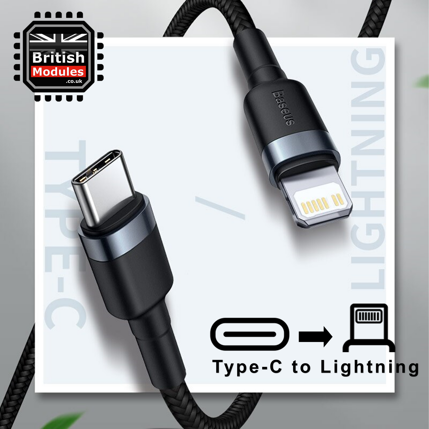 Heavy Duty Braided iPhone Fast Charging Data USB C to Lightning Cable PD 20W