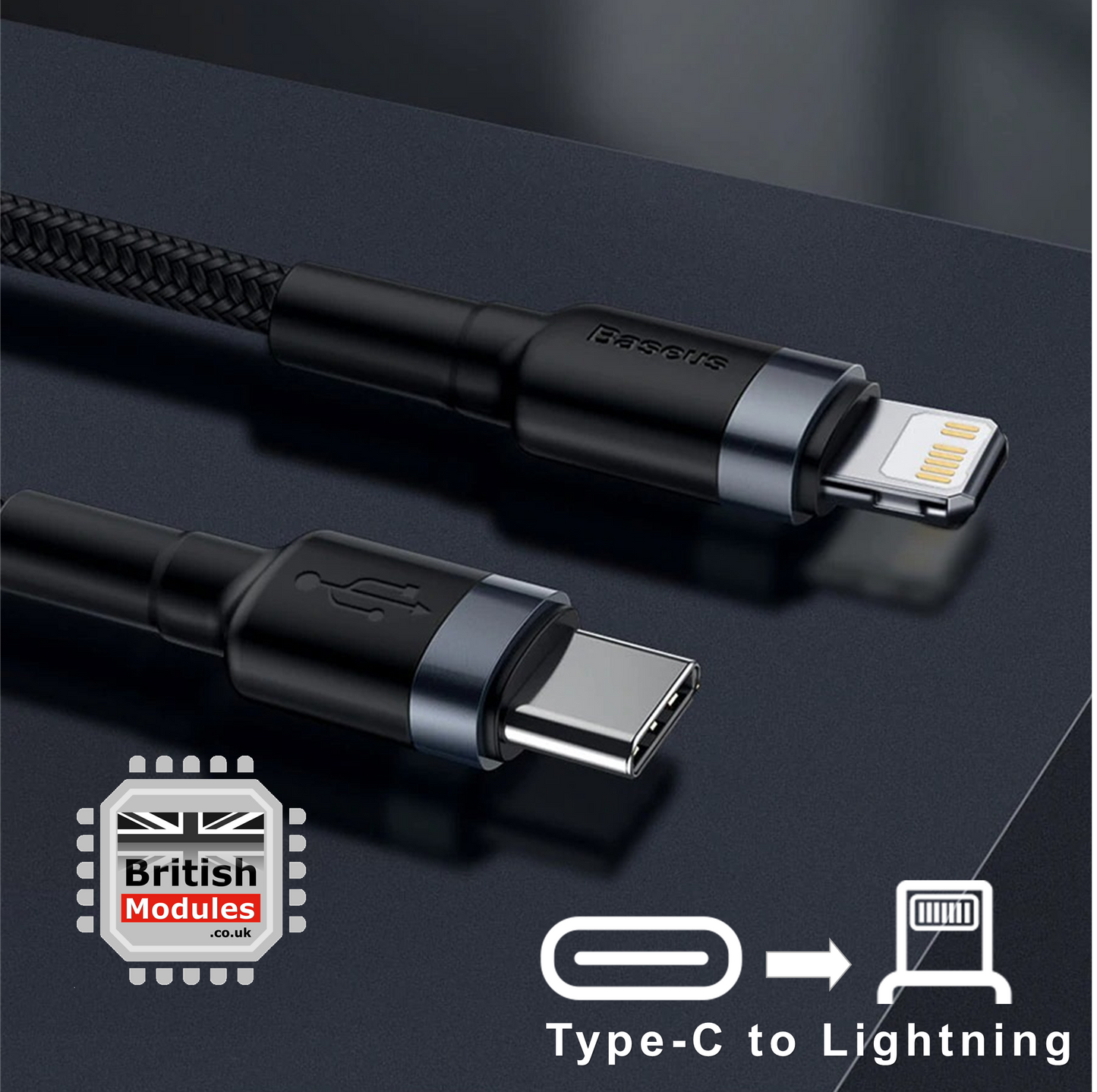 Heavy Duty Braided iPhone Fast Charging Data USB C to Lightning Cable PD 20W