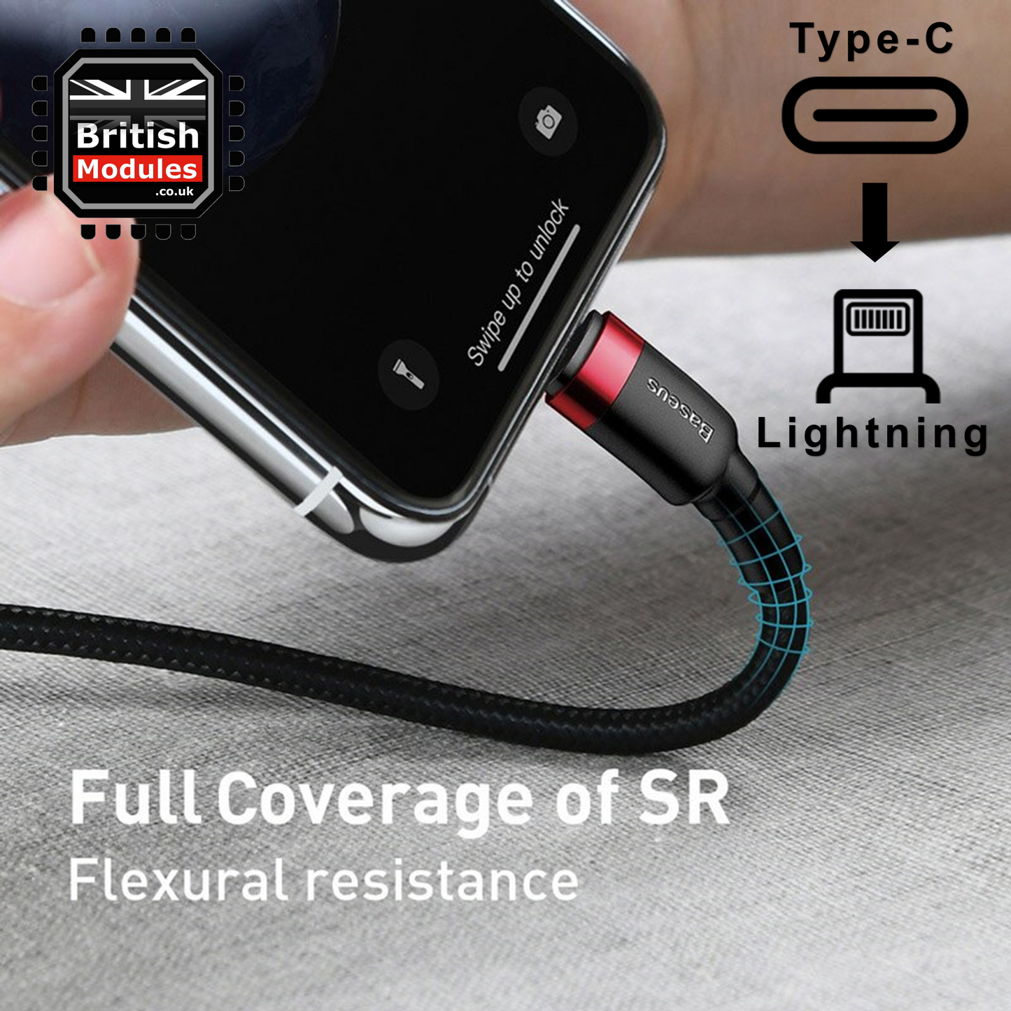 Heavy Duty Braided iPhone Fast Charging Data USB C to Lightning Cable PD 20W