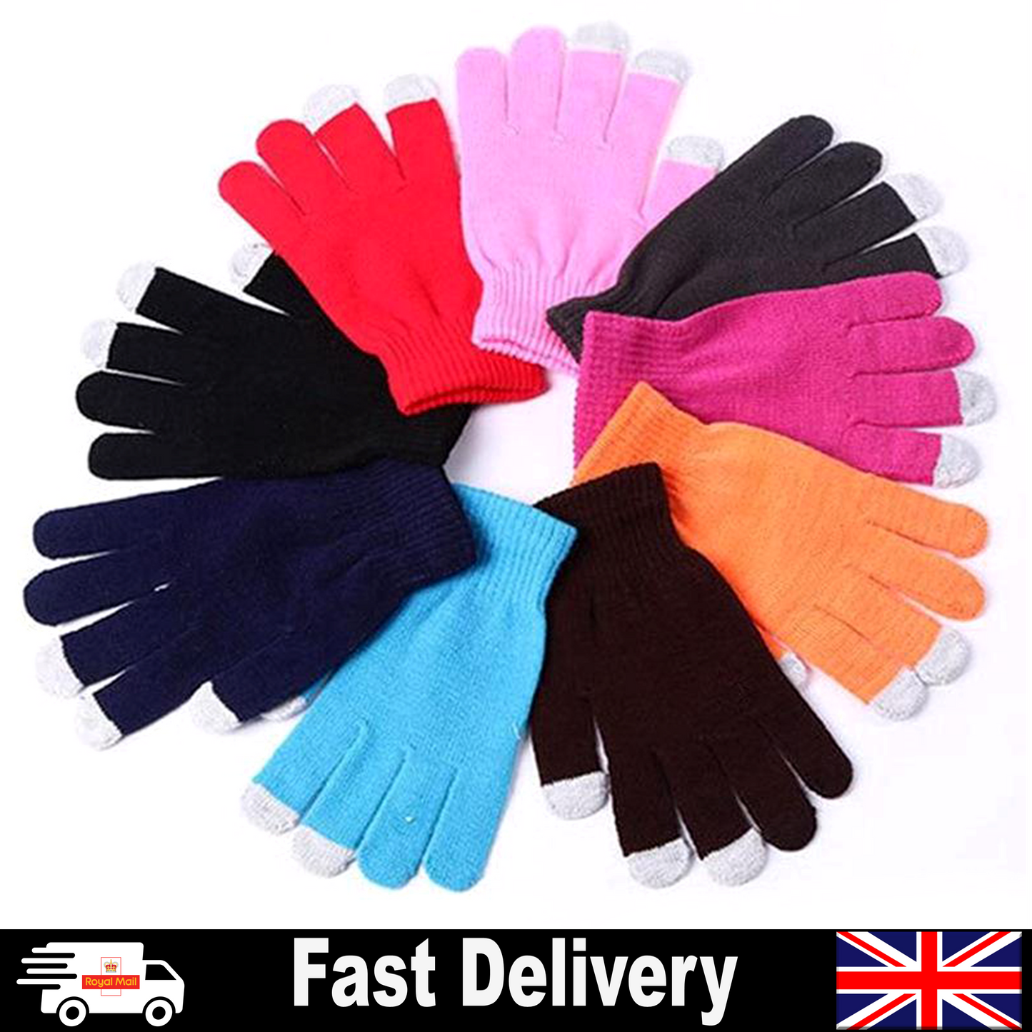 Touch Screen Gloves Windproof Winter Gloves Knitted for Mobile Phones / Tablets