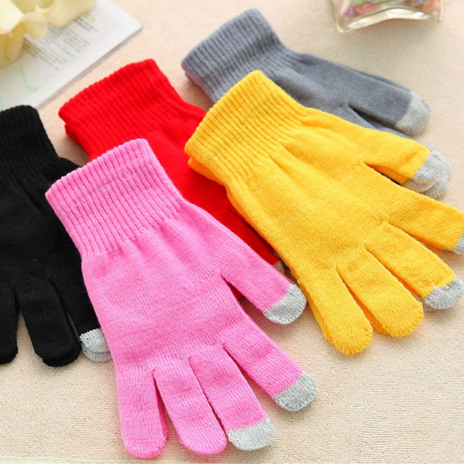Touch Screen Gloves Windproof Winter Gloves Knitted for Mobile Phones / Tablets