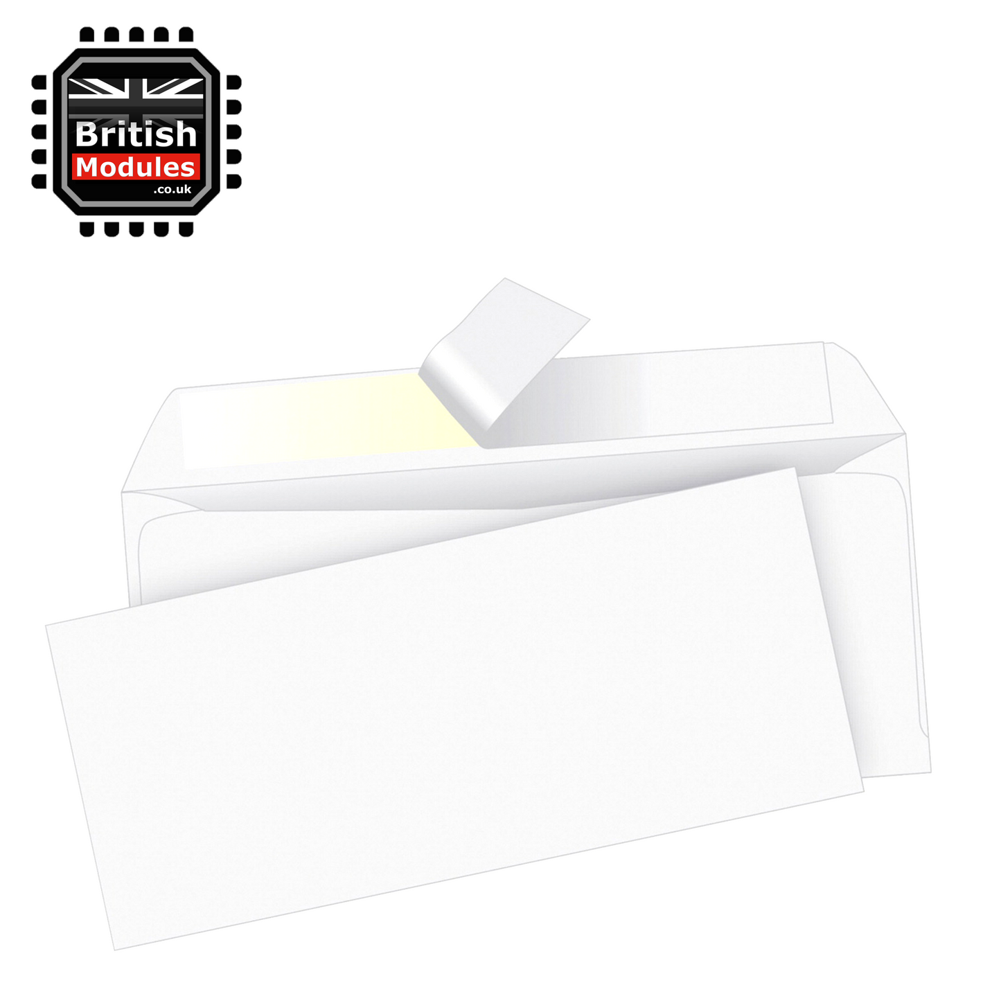 DL Peel and Seal Envelopes Wallet White 120gsm (110mm x 220mm) Pack of 10