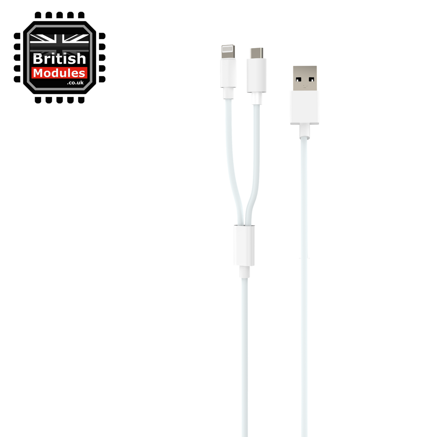 Fast Charging 2 in 1 Multi Charging Cable USB Type C & Apple Lightning Connector Universal for iPhone iPad Android Samsung Galaxy Pixel OnePlus Sony