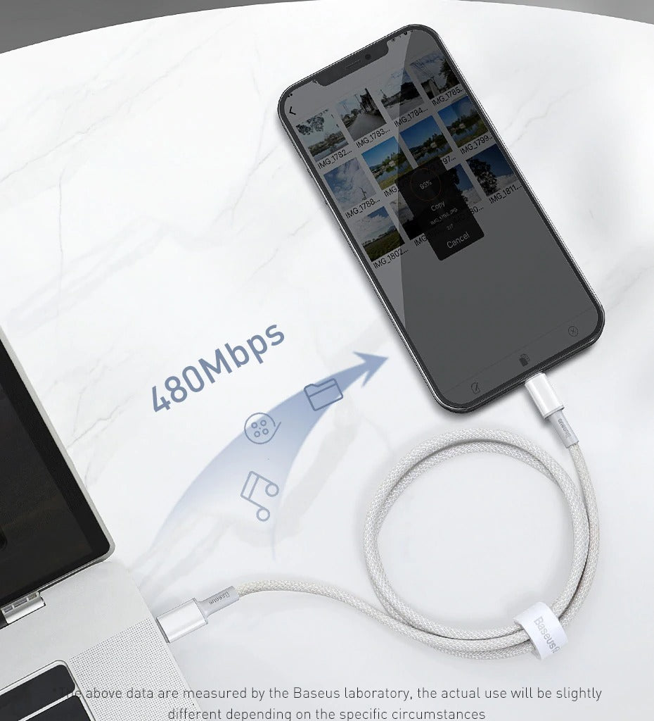 Heavy Duty Braided iPhone Fast Charging Data Cable Type-C to Lightning PD 20W 2M for Apple iPhone