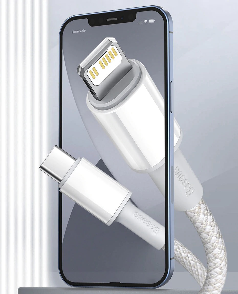 Heavy Duty Braided iPhone Fast Charging Data Cable Type-C to Lightning PD 20W 2M for Apple iPhone