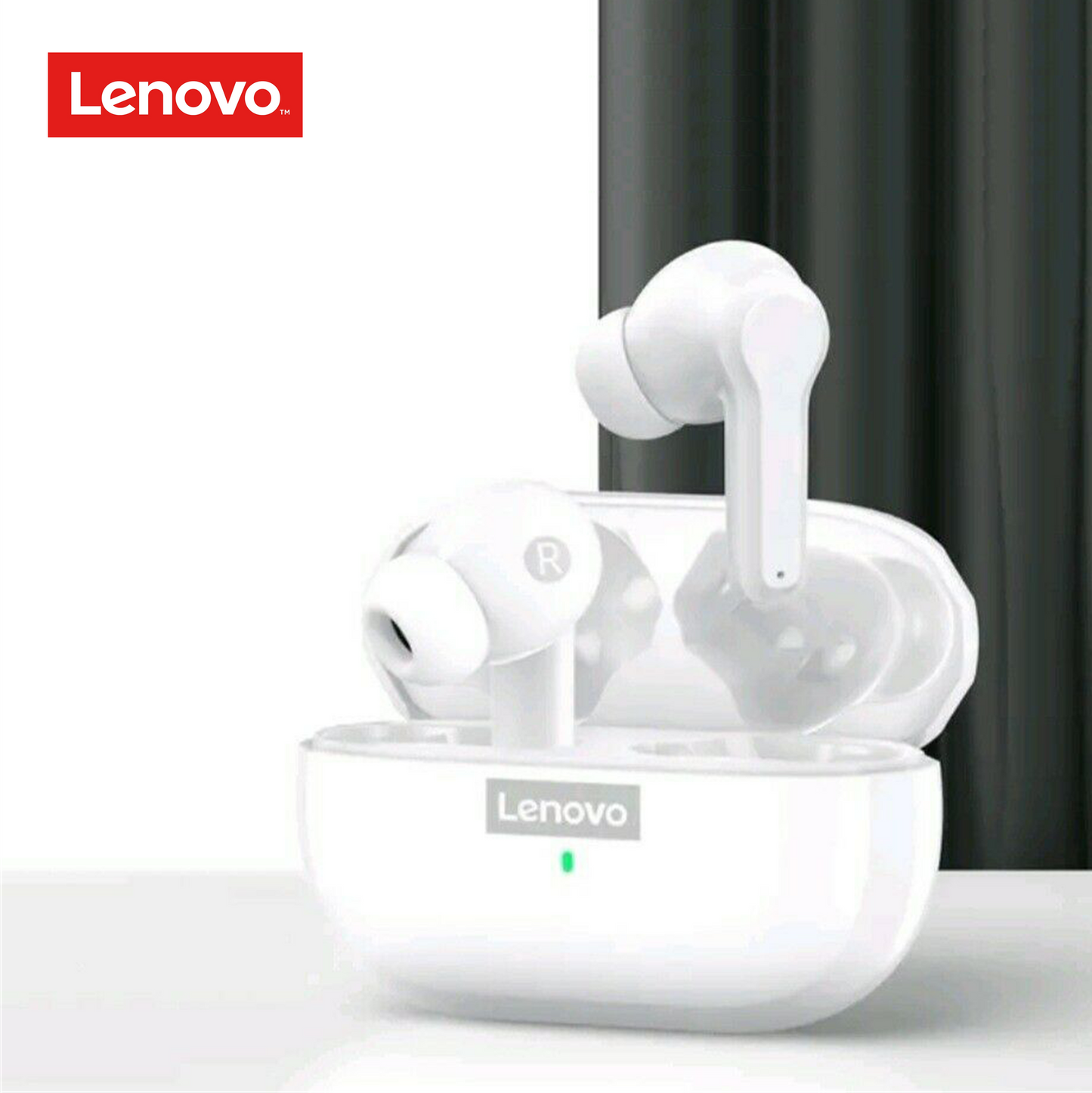 Lenovo LP1s Pro Wireless Earbuds 5.0 TWS HIFI Stereo Noise Cancellation Headset Bluetooth Earphone for Apple iPhone, Android, Samsung