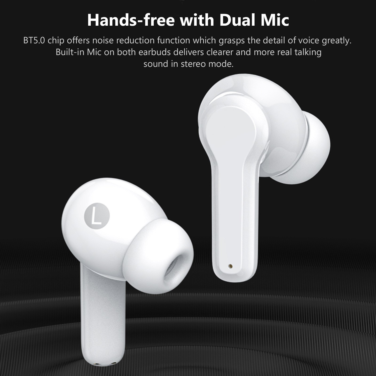 Lenovo LP1s Pro Wireless Earbuds 5.0 TWS HIFI Stereo Noise Cancellation Headset Bluetooth Earphone for Apple iPhone, Android, Samsung