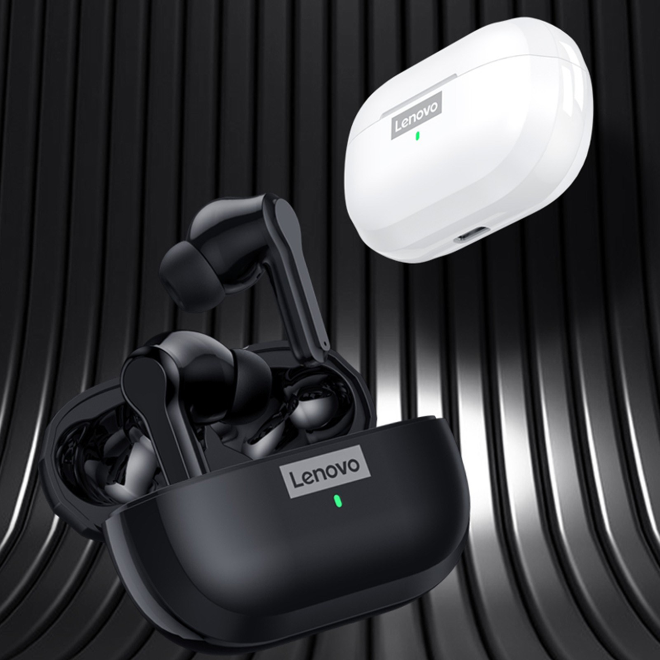 Lenovo LP1s Pro Wireless Earbuds 5.0 TWS HIFI Stereo Noise Cancellation Headset Bluetooth Earphone for Apple iPhone, Android, Samsung
