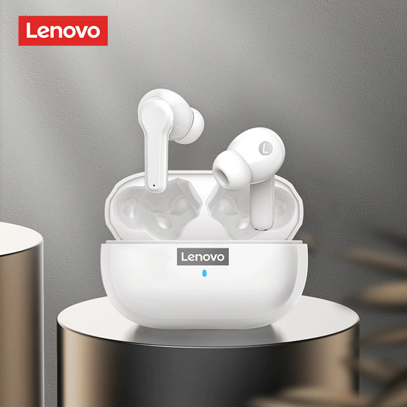 Lenovo LP1s Pro Wireless Earbuds 5.0 TWS HIFI Stereo Noise Cancellation Headset Bluetooth Earphone for Apple iPhone, Android, Samsung