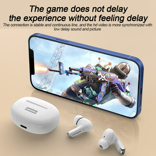 Lenovo LP5 Wireless Earbuds 5.0 HIFI Waterproof Headset Earphone Bluetooth Headphones for Apple iPhone, Android, Samsung