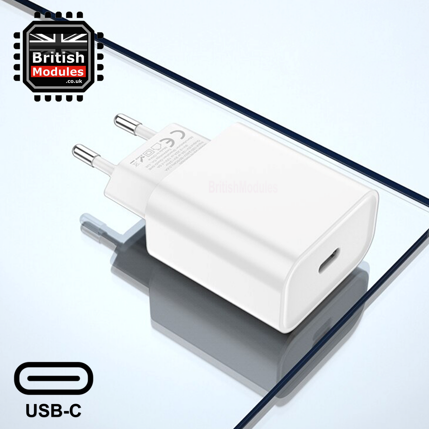 20W EU USB-C Power Adapter for iPhone Charger Head Plug PD