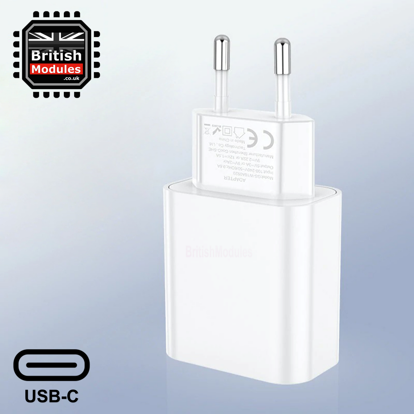 20W EU USB-C Power Adapter for iPhone Charger Head Plug PD