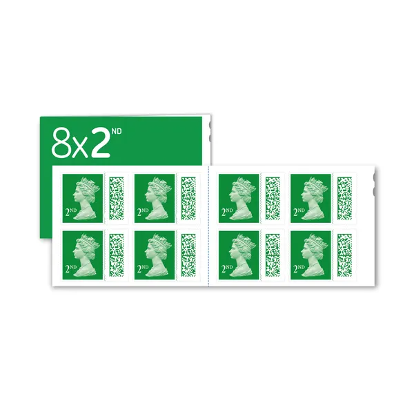 Royal Mail 2nd Class Stamp Book (Book of 8 Stamps)