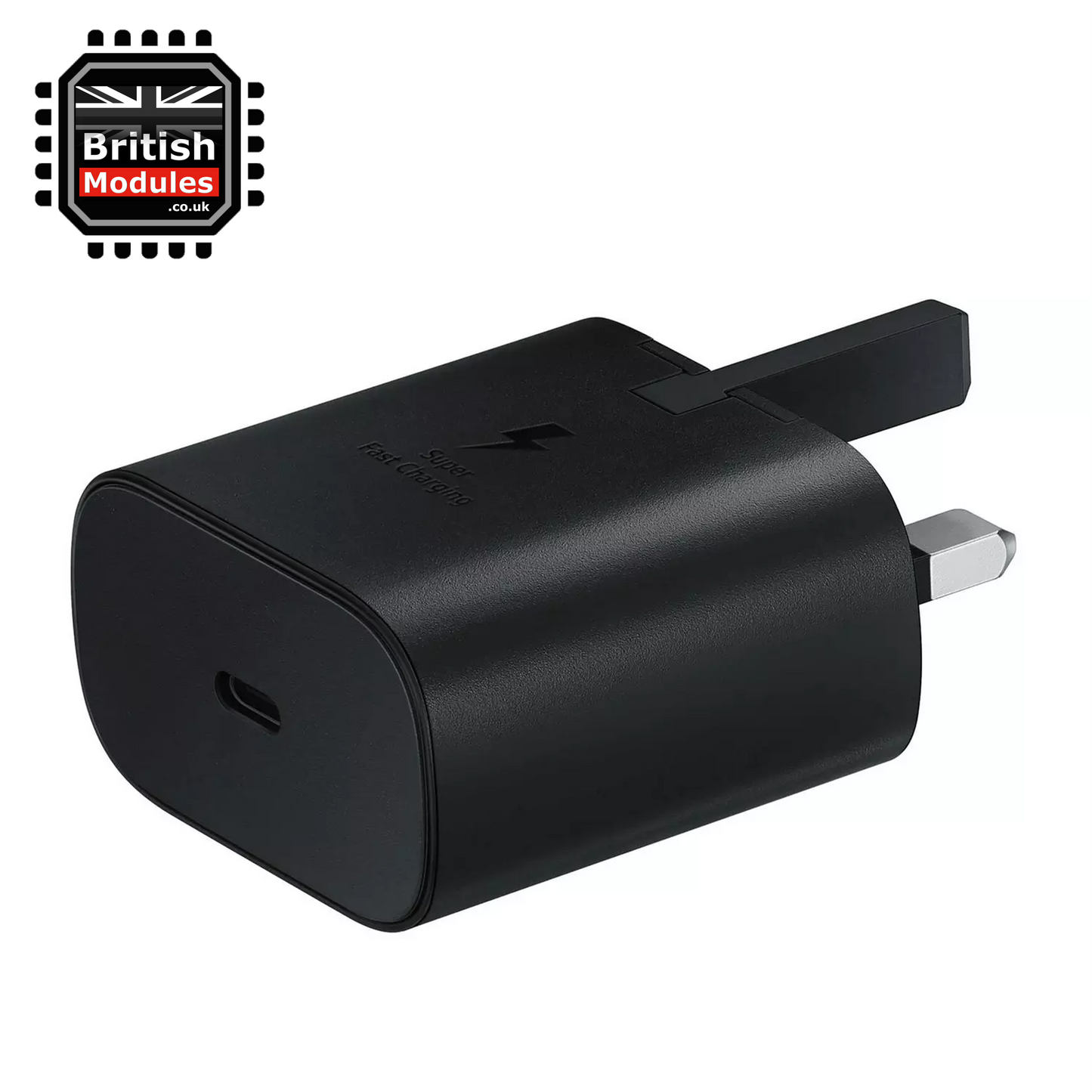 Samsung Super Fast 25w Pd Adapter Charger with USB-C Cable UK Black EP-TA800