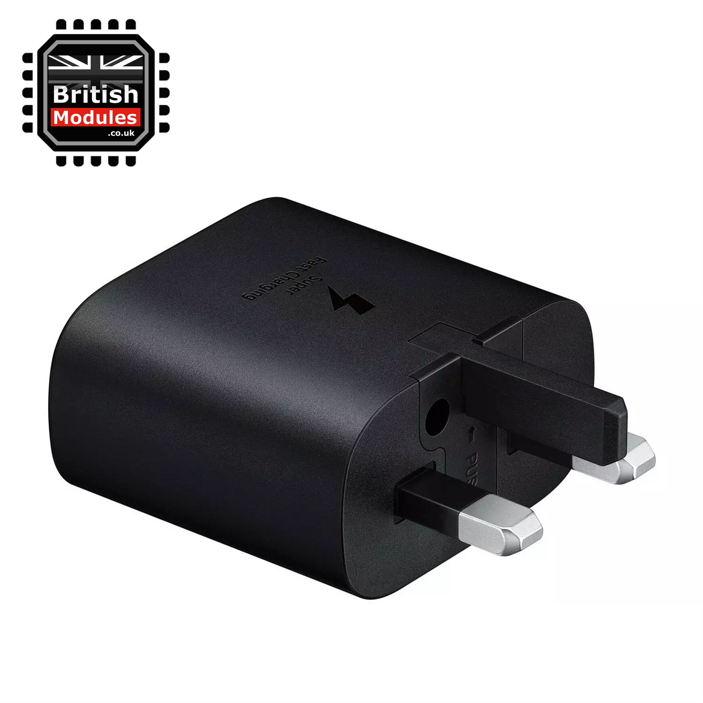 Samsung Super Fast 25w Pd Adapter Charger with USB-C Cable UK Black EP-TA800
