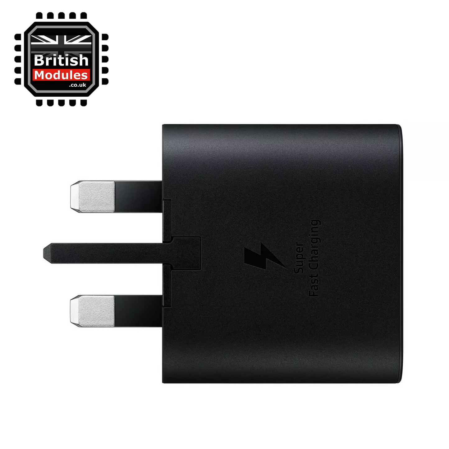 Samsung Super Fast 25w Pd Adapter Charger with USB-C Cable UK Black EP-TA800