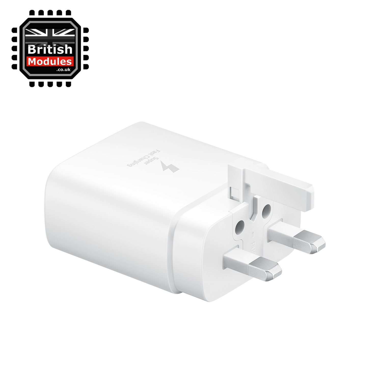 Samsung 45W Travel Adapter TA845 UK USB-C Mains Charger & Super Fast Charging USB-C to USB-C Cable 1M White